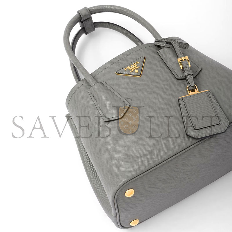 Pra*a small Pra*a double saffiano leather bag 1bg443 01 (25*18.5*12.5cm)